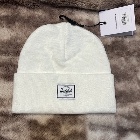 New With Tags Herschel White Beanie - Picture 2 of 9